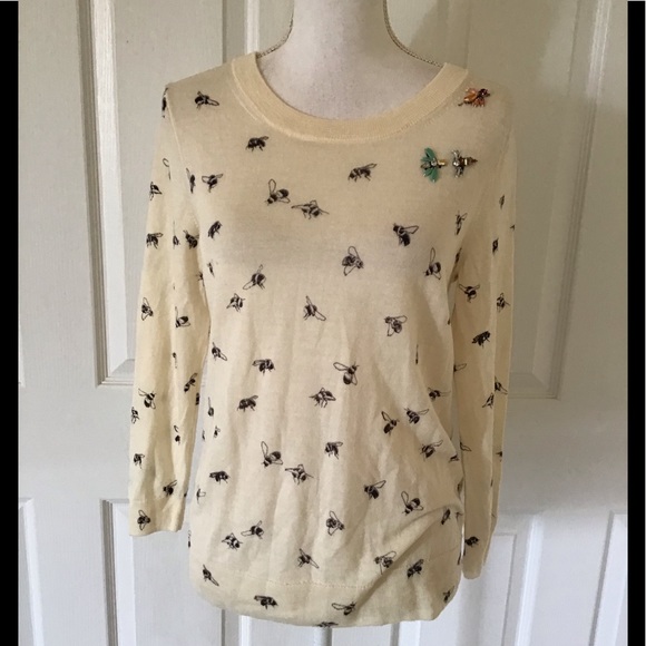 J. Crew Sweaters - J. Crew Marino wool bee sweater 🐝 M